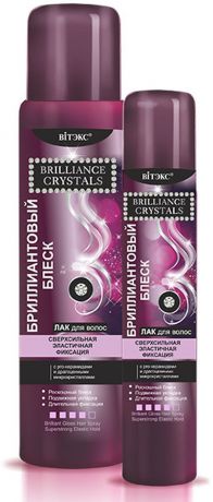Лак для волос Витэкс Brilliance Crystals Бриллиантовый блеск, сверхсильная эластичная фиксация, 500 мл