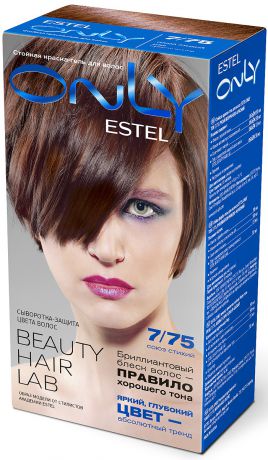 Стойкая краска-гель для волос Estel Only 7/75 Русый коричнево-красный EO7/75