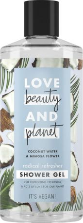 Гель для душа Love Beauty&Planet Кокосовая вода и цветы мимозы, 400 мл