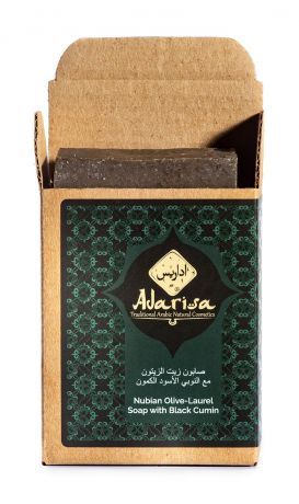 Нубийское оливково-лавровое мыло с черным тмином Adarisa 100 гр.