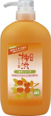 Жидкое антибактериальное мыло для тела с экстрактом хурмы и гиалуроновой кислотой Kakishibu, KUMANO 600мл