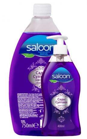 Жидкое мыло Saloon Салун для рук Сады Султана 400+ 750 мл