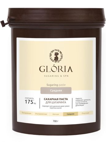 Сахарная паста для депиляции средняя, GLORIA, 0.7 кг