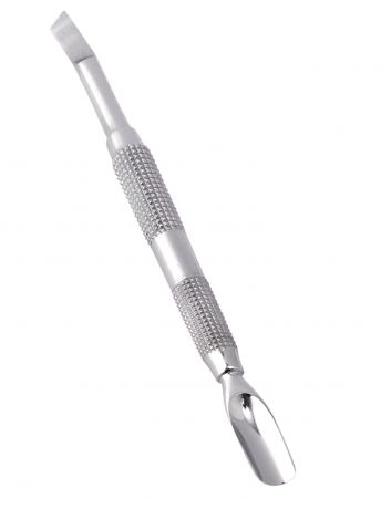 Шабер (пушер) маникюрный Silver Star (115 мм), вогнутая лопатка, маленькая плоская изогнутая лопатка, глянцевое покрытие, серия Classic, модель AT 981