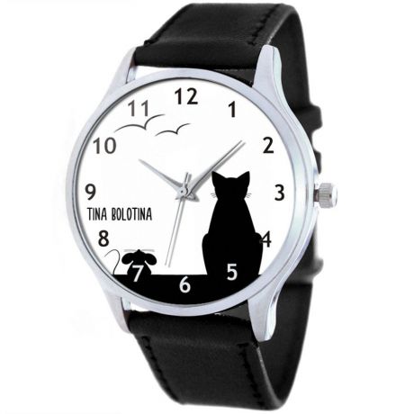 Наручные часы TINA BOLOTINA Дизайнерские часы Кошка и мышка