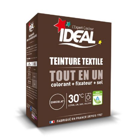 IDEAL MAXI Текстильная краска "Все в Одном" для окрашивания одежды и тканей, коричневая, 350 г.