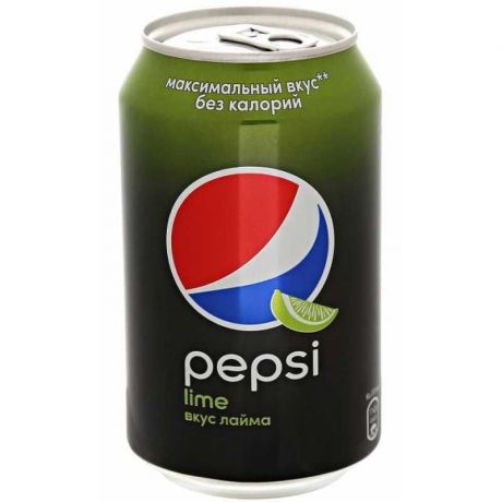 Напиток PEPSI Lime газированный (упаковка 12 штук) ж/б, 0,33л