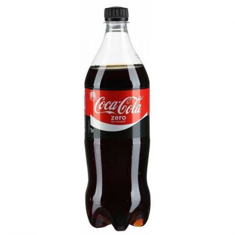 Напиток Coca-Cola Zero сильногазированный низкокалорийный, 1л (упаковка 12шт)