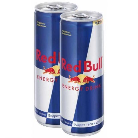 Напиток Red Bull энергетический ж/б, 0,25л*2шт