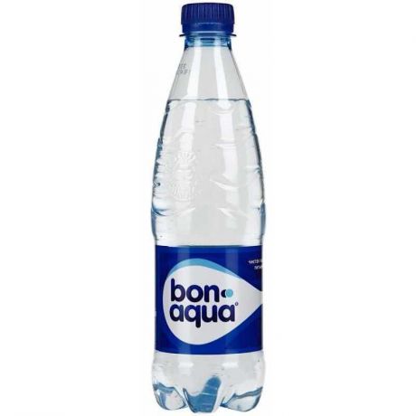 Вода Bonaqua чистая питьевая газированная, 0,5л (упаковка 24шт)