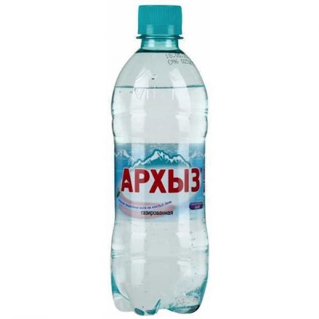 Минеральная вода Архыз газированная, 0,5л (упаковка 12шт)