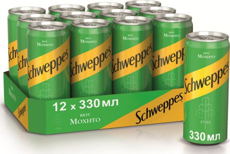 Газированный напиток Schweppes Mojito, 0,33 л х 12 шт