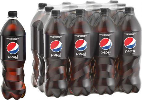 Газированный напиток Pepsi Max, 12 шт по 1 л