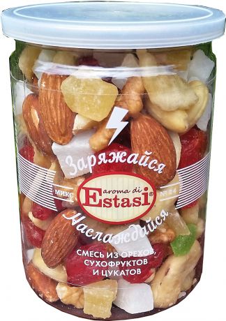 Смесь из орехов, сухофруктов и цукатов Aroma di Estasi Тропикано, 160 г