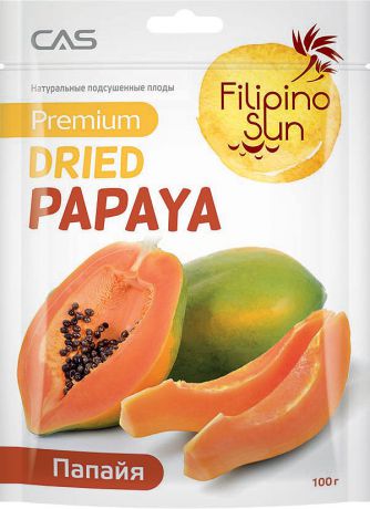 Сухофрукты Filipino Sun "Плоды папайи сушеные", 100 г