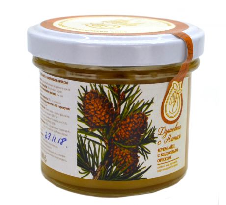 Крем-мед с кедровым орехом, 130 г.