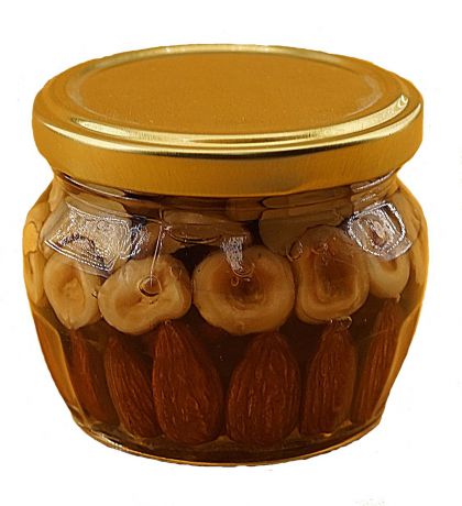 Орехи в медовой заливке "Ассорти" (миндаль, кешью, фундук), 180 г.
