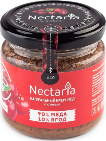 Крем-мед Nectaria с клюквой, 230 г