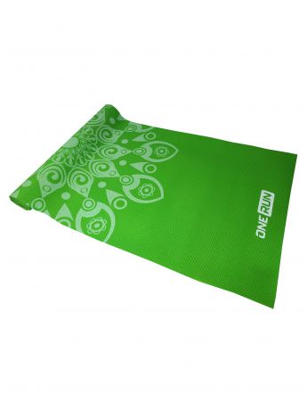 Коврик для йоги OneRun, цвет: зеленый, 173 х 61 см