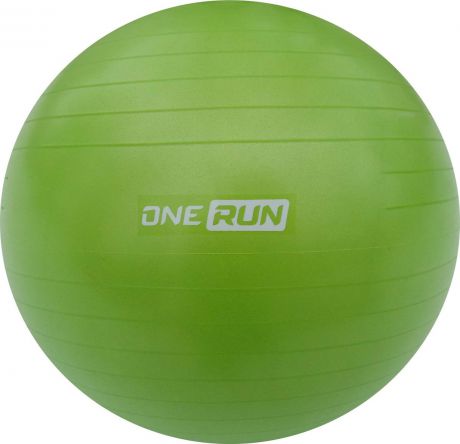 Мяч гимнастический "OneRun", анти-взрыв, цвет: зеленый, 65 см