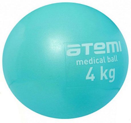 Медицинбол Atemi, цвет: голубой, диаметр 19 см, 4 кг