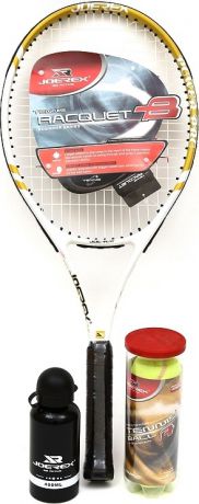 Набор для большого тенниса Joerex JTE774A, ракетка, 3 мяча и бутылочка для воды