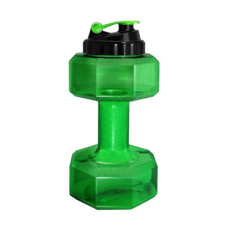 Бутылка-гантеля для воды 2200 мл, зеленая (SN6010-Green-NO)