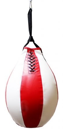 Детская спортивная груша вес 7 кг красно-белая