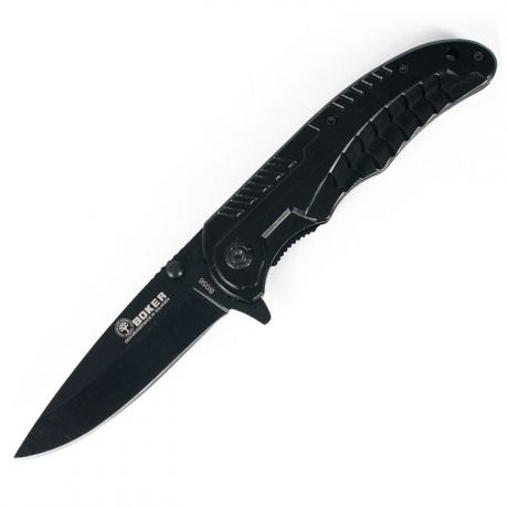 Нож складной полуавтомат Boker B056, черный, длина клинка 90 мм
