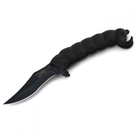 Нож складной Scorpion DA61, черный, длина клинка 9,5 см