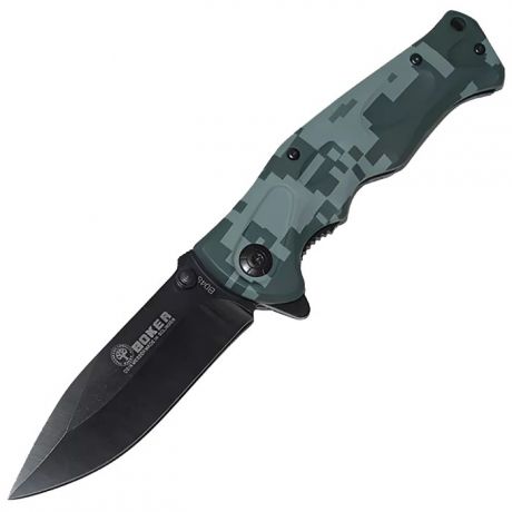Нож складной полуавтомат Boker B048, зеленый, длина клинка 86 мм
