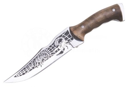 Нож туристический Кизляр Скорпионик сувенирный, серый металлик, черный