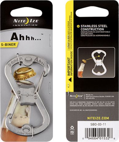 Брелок для ключей NiteIze S-Biner Ahhh, SBO-03-11, стальной