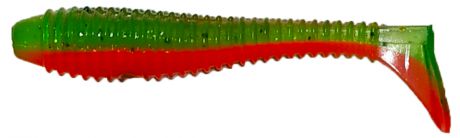 Приманка рыболовная Siweida Ribbed Shad, 69964, зеленый, красный (396), 65 мм, 2,6 г, 8 шт