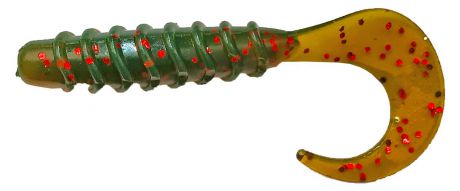 Приманка рыболовная Siweida Lucky Tail Grub, 70009, зеленый, оранжевый (189), 75 мм, 3,9 г, 7 шт
