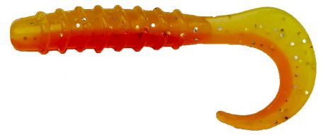 Приманка рыболовная Siweida Lucky Tail Grub, 70003, зеленый, оранжевый (358), 60 мм, 1,4 г, 8 шт