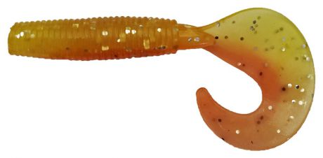 Приманка рыболовная Siweida Fat Tail Grub, 70029, зеленый, оранжевый (358), 75 мм, 4,5 г, 7 шт