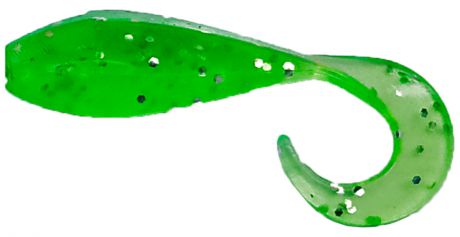 Приманка рыболовная Siweida Assassin Tail Grub, 70058, зеленый (164), 75 мм, 4,7 г, 6 шт