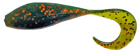 Приманка рыболовная Siweida Assassin Tail Grub, 70041, зеленый, оранжевый (189), 50 мм, 1,6 г, 8 шт