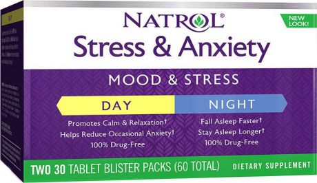 Витамины Natrol Stress&Anxiety Day+Nite 30+30