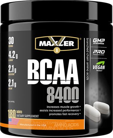 Комплекс аминокислот Maxler BCAA 8400, 180 таблеток