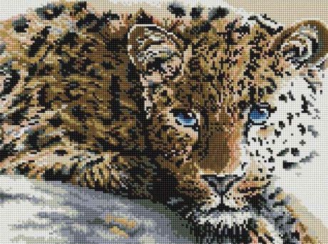 Алмазная мозаика Painting Diamond "Леопард", 30х40см