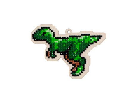 Алмазная мозаика Гранни Wood "Динозавр Раптор", 10,8x7,8 см