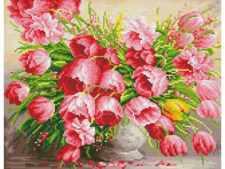 Алмазная мозаика ТМ Цветной "Очарование тюльпанов", 40x50 см