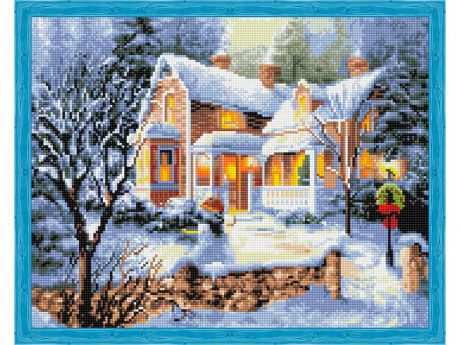 Алмазная мозаика ТМ Цветной "Зима за городом", 40x50 см