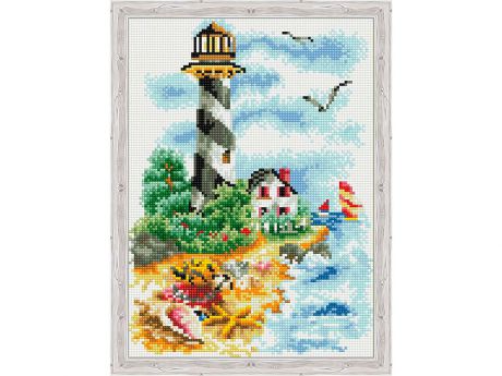 Алмазная мозаика ТМ Цветной "Чайки у маяка", 30x40 см