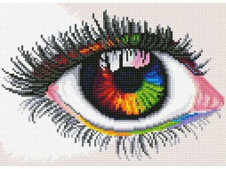 Алмазная мозаика ТМ Цветной "Мир своими глазами", 30x40 см