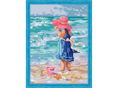 Алмазная мозаика ТМ Цветной "Девочка в розовой шляпе", 30x40 см