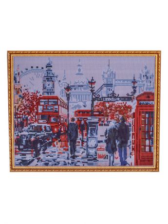 Набор для изготовления картины со стразами Цветной "Алмазная мозаика. Очарование Лондона", 40 х 50 см