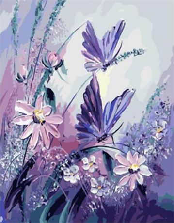 Набор для рисования по номерам Цветной "Танец бабочек", 40 x 50 см